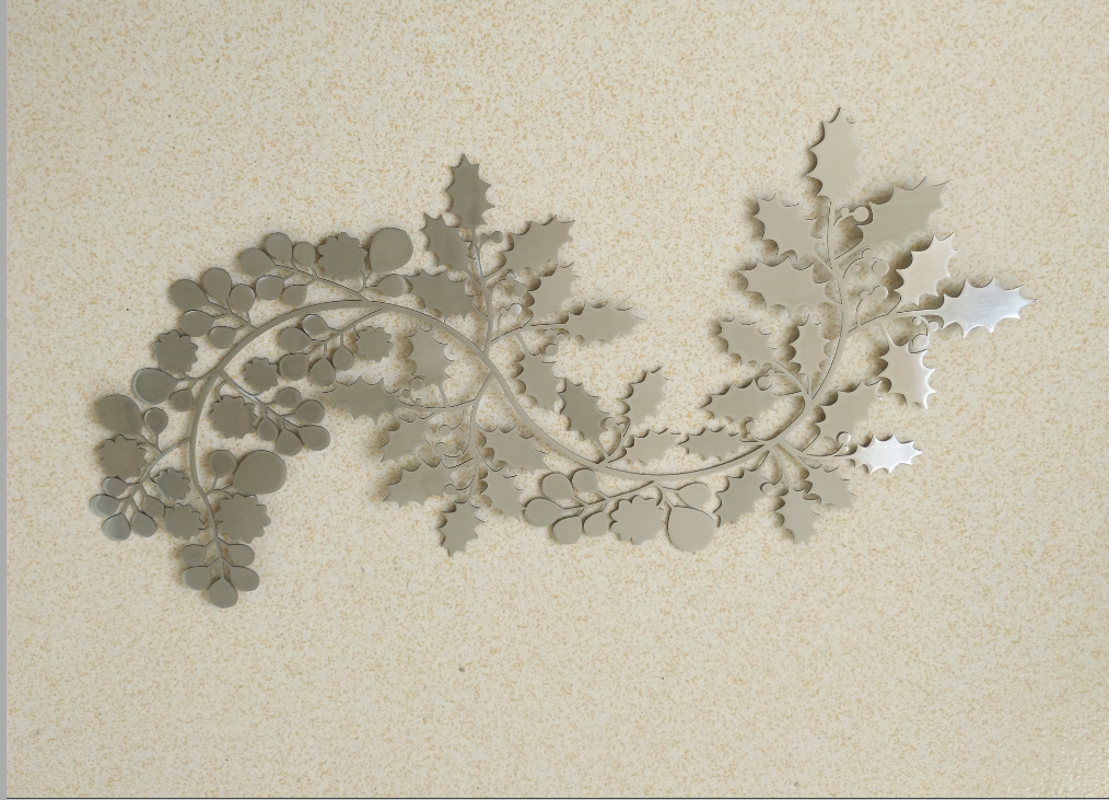 不銹鋼家用裝飾件四葉草裝飾擺件腐蝕工藝品吊繩。